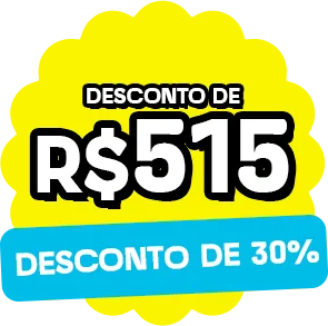 Desconto de R$ 515 — desconto de 30%